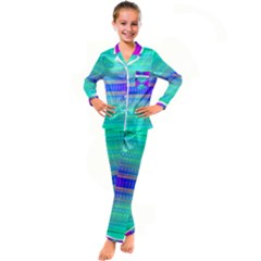 Liquid Lens Kid s Satin Long Sleeve Pajamas Set by Thespacecampers