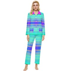 Liquid Lens Womens  Long Sleeve Velvet Pocket Pajamas Set