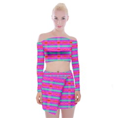 Love Burst Off Shoulder Top With Mini Skirt Set by Thespacecampers