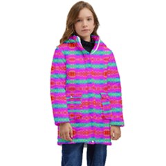 Love Burst Kid s Hooded Longline Puffer Jacket by Thespacecampers