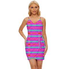 Love Burst Wrap Tie Front Dress