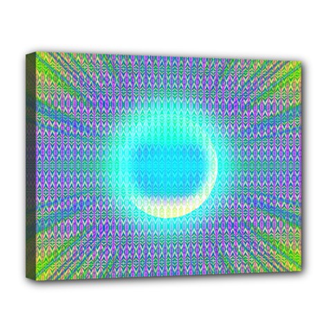 Moonburst Canvas 14  X 11  (stretched) by Thespacecampers