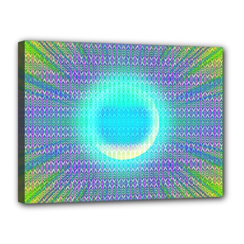 Moonburst Canvas 16  X 12  (stretched) by Thespacecampers