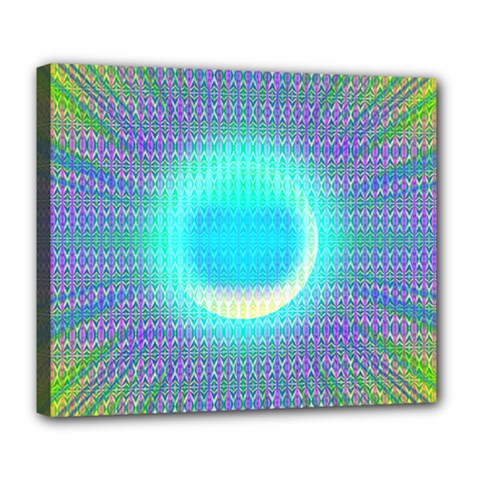 Moonburst Deluxe Canvas 24  X 20  (stretched) by Thespacecampers