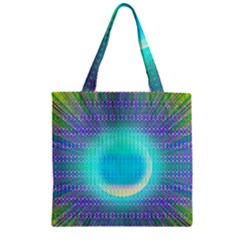 Moonburst Zipper Grocery Tote Bag by Thespacecampers