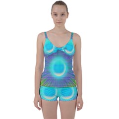 Moonburst Tie Front Two Piece Tankini by Thespacecampers