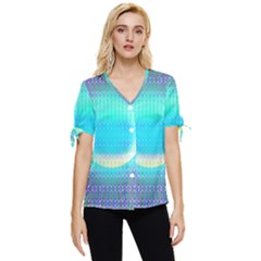 Moonburst Bow Sleeve Button Up Top by Thespacecampers