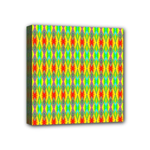 Neon Angles Mini Canvas 4  X 4  (stretched) by Thespacecampers