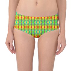 Neon Angles Mid-waist Bikini Bottoms by Thespacecampers