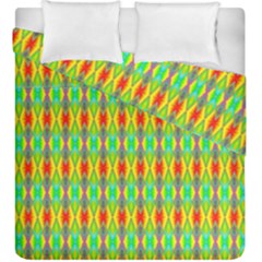 Neon Angles Duvet Cover Double Side (king Size) by Thespacecampers