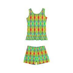 Neon Angles Kids  Boyleg Swimsuit by Thespacecampers