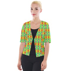 Neon Angles Cropped Button Cardigan by Thespacecampers