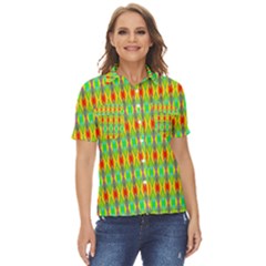 Neon Angles Women s Short Sleeve Double Pocket Shirt