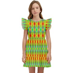 Neon Angles Kids  Winged Sleeve Dress by Thespacecampers