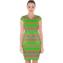 Neon Hopes Capsleeve Drawstring Dress  by Thespacecampers