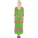 Neon Hopes Quarter Sleeve Wrap Maxi Dress View1