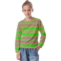 Neon Hopes Kids  Long Sleeve Tee With Frill 