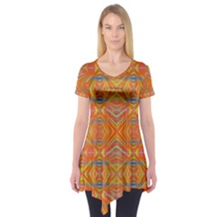 Orange You Glad Short Sleeve Tunic  by Thespacecampers