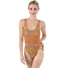 Orange You Glad High Leg Strappy Swimsuit