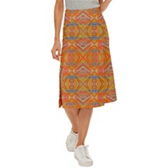 Orange You Glad Midi Panel Skirt