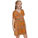 Orange You Glad Kids  Short Sleeve Tiered Mini Dress View3