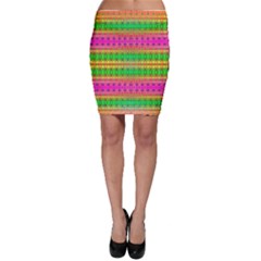 Peace And Love Bodycon Skirt by Thespacecampers