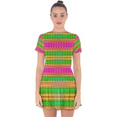 Peace And Love Drop Hem Mini Chiffon Dress by Thespacecampers