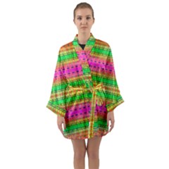 Peace And Love Long Sleeve Satin Kimono by Thespacecampers