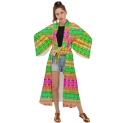 Peace And Love Maxi Kimono