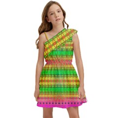 Peace And Love Kids  One Shoulder Party Dress