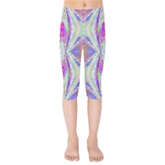 Peaceful Purp Kids  Capri Leggings  by Thespacecampers