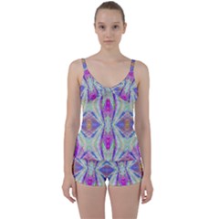 Peaceful Purp Tie Front Two Piece Tankini by Thespacecampers