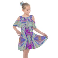 Peaceful Purp Kids  Shoulder Cutout Chiffon Dress by Thespacecampers