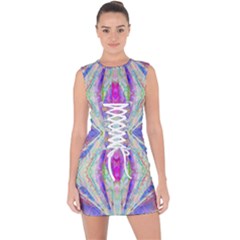 Peaceful Purp Lace Up Front Bodycon Dress by Thespacecampers