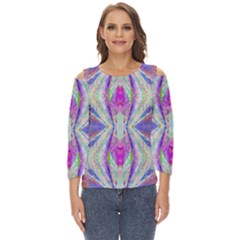 Peaceful Purp Cut Out Wide Sleeve Top