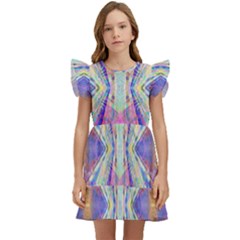 Peaceful Purp Kids  Winged Sleeve Dress