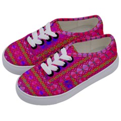 Pink Mirrors Kids  Classic Low Top Sneakers by Thespacecampers