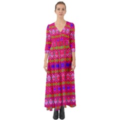 Pink Mirrors Button Up Boho Maxi Dress by Thespacecampers