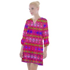 Pink Mirrors Open Neck Shift Dress by Thespacecampers