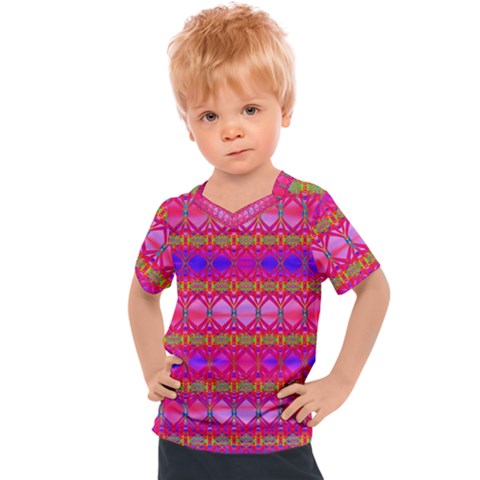 Pink Mirrors Kids  Sports Tee by Thespacecampers