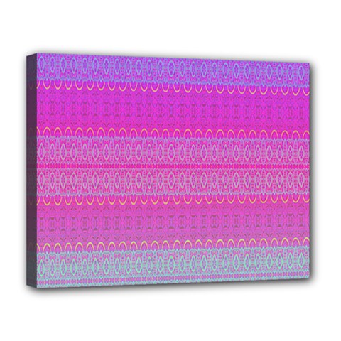 Pink Paradise Canvas 14  X 11  (stretched) by Thespacecampers