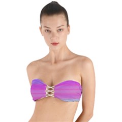 Pink Paradise Twist Bandeau Bikini Top by Thespacecampers