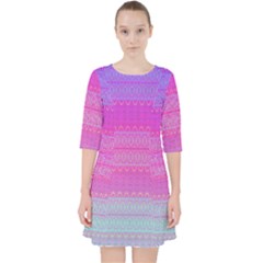 Pink Paradise Quarter Sleeve Pocket Dress by Thespacecampers