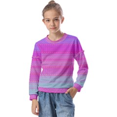 Pink Paradise Kids  Long Sleeve Tee With Frill 