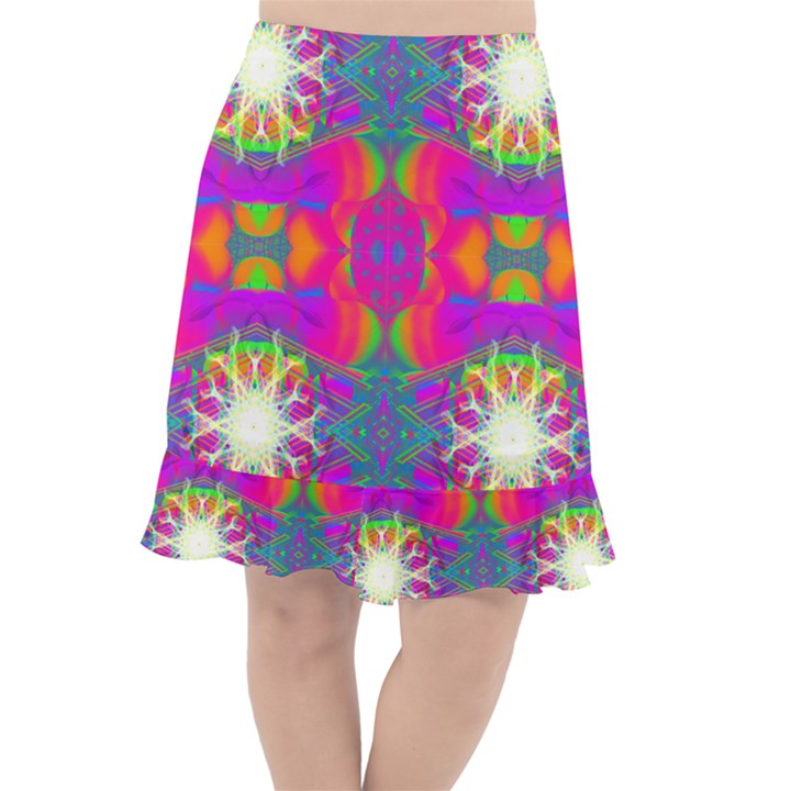 Plasma Ball Fishtail Chiffon Skirt