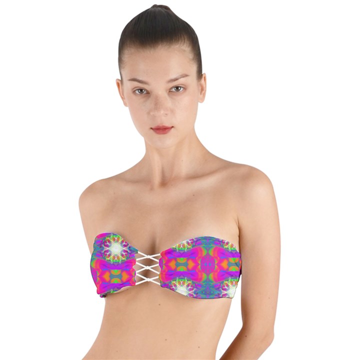 Plasma Ball Twist Bandeau Bikini Top