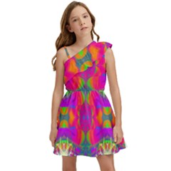 Plasma Ball Kids  One Shoulder Party Dress by Thespacecampers