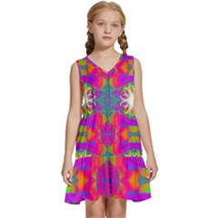 Plasma Ball Kids  Sleeveless Tiered Mini Dress