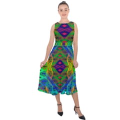 Portal Pieces Midi Tie-back Chiffon Dress by Thespacecampers