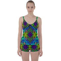 Portal Pieces Tie Front Two Piece Tankini by Thespacecampers